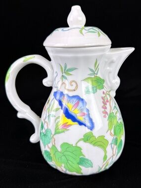 Vintage Morning Glory Sm Pitcher by Eda for Seymour Mann 2 pc Fine China Floral